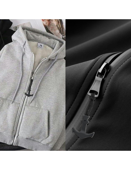 Tiradores de Cremallera Honbay 6PCS Nylon Ancla Negro