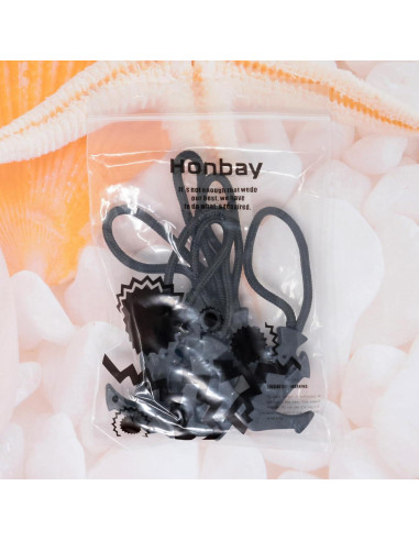Tiradores de Cremallera Honbay 6PCS Nylon Ancla Negro
