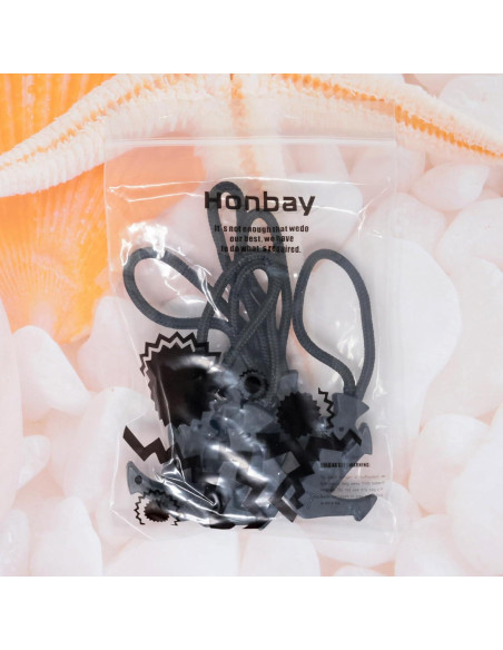Tiradores de Cremallera Honbay 6PCS Nylon Ancla Negro