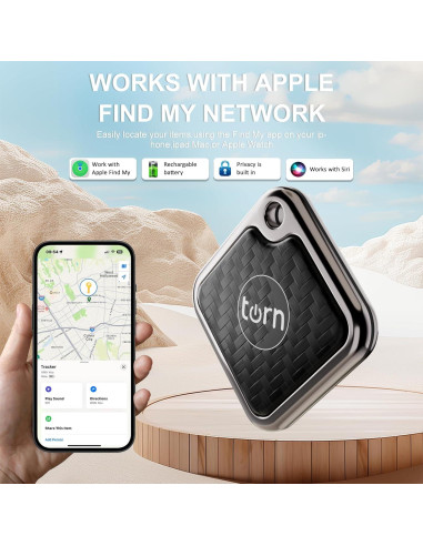 Etiqueta de Rastreo GPS Air Tag para Apple Find My - Carbono 1pack