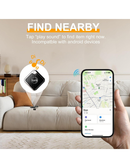 Etiqueta de Rastreo GPS Air Tag para Apple Find My - Carbono 1pack