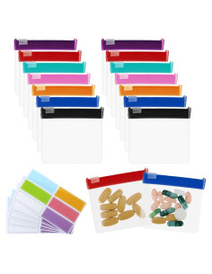 20 Bolsas de Píldoras Reutilizables Dimeho con Etiquetas