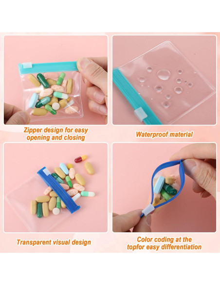 20 Bolsas de Píldoras Reutilizables Dimeho con Etiquetas