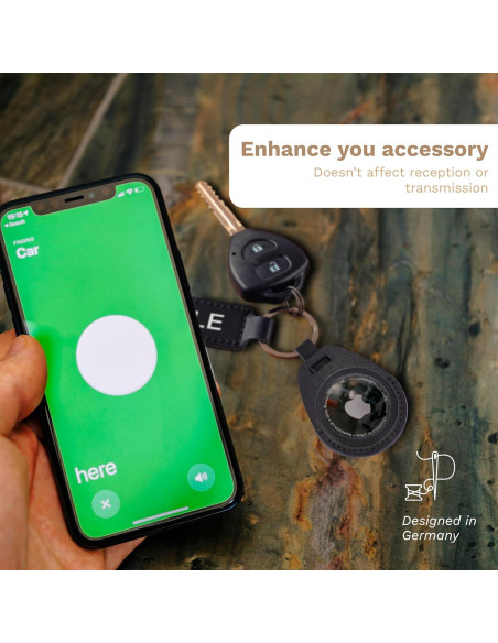 Soporte de Cuero DONBOLSO para Apple AirTag - Llavero Elegante