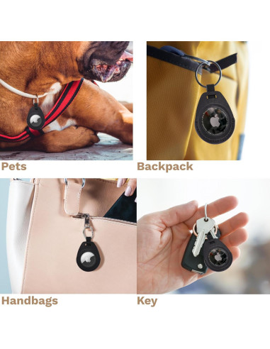 Soporte de Cuero DONBOLSO para Apple AirTag - Llavero Elegante