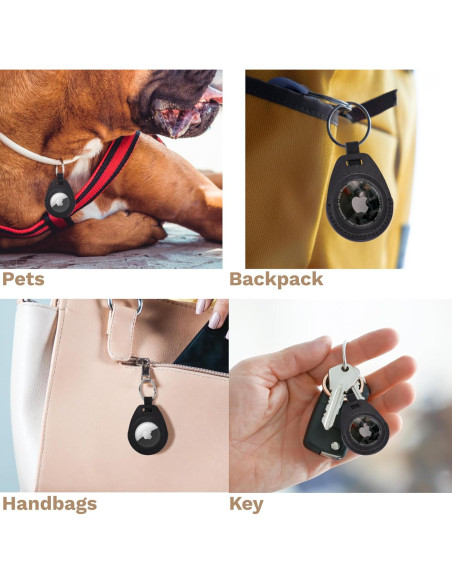 Soporte de Cuero DONBOLSO para Apple AirTag - Llavero Elegante