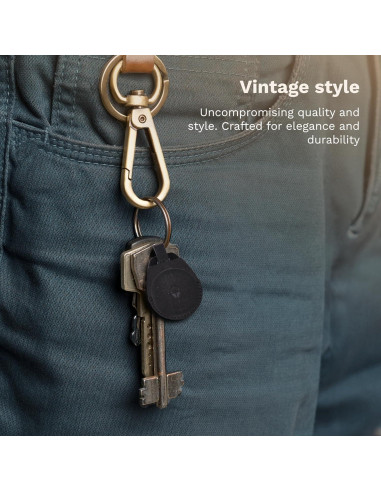 Soporte de Cuero DONBOLSO para Apple AirTag - Llavero Elegante