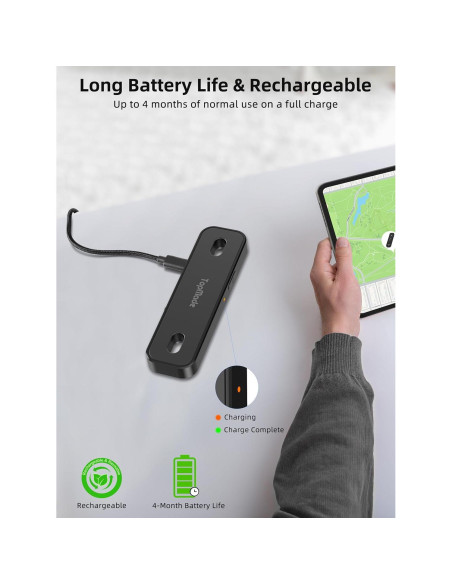 Localizador de Bicicleta TopMade GPS Impermeable Negro