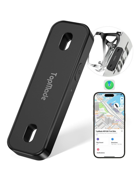 Localizador de Bicicleta TopMade GPS Impermeable Negro
