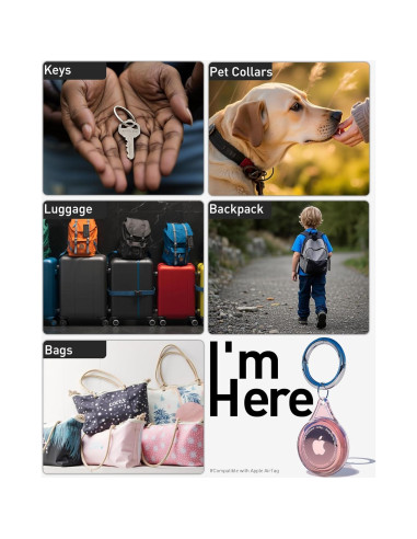 Soporte para AirTag Leverse 4 Pack Impermeable IPX8