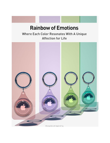 Soporte para AirTag Leverse 4 Pack Impermeable IPX8