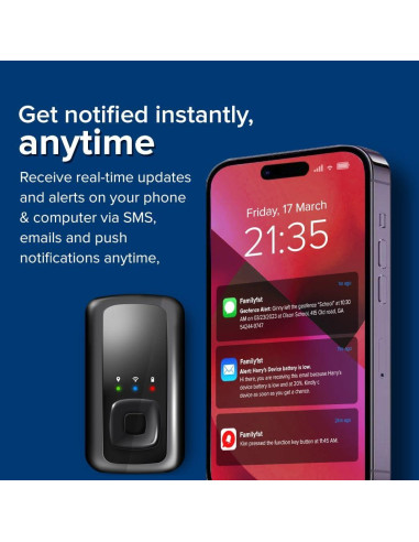 Rastreador GPS Family1st Compacto para Vehículos y Niños