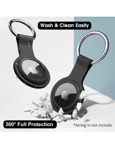 Funda de Silicona para AirTag CHOOLI con Llavero Metal 2