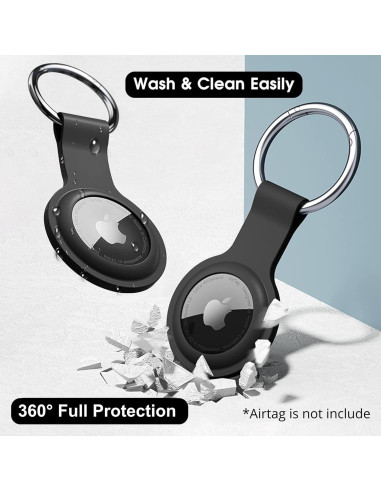 Funda de Silicona para AirTag CHOOLI con Llavero Metal