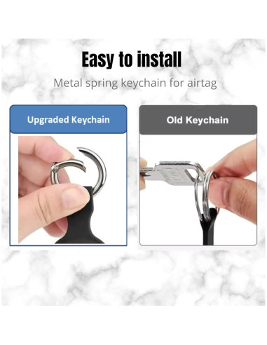 Funda de Silicona para AirTag CHOOLI con Llavero Metal