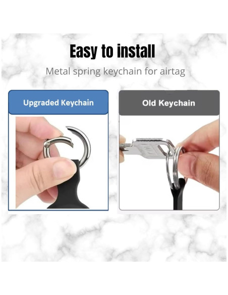 Funda de Silicona para AirTag CHOOLI con Llavero Metal