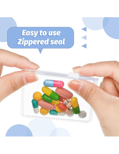 Conjunto de 24 Bolsas Reutilizables Nuanchu 7x7.6cm para Medicamentos