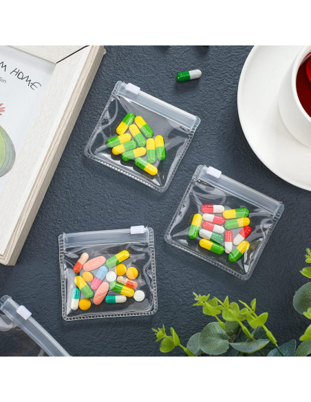 Conjunto de 24 Bolsas Reutilizables Nuanchu 7x7.6cm para Medicamentos