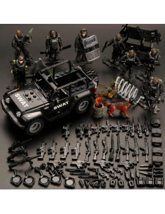 Set de Bloques de Construcción Militar GUANGDONG 8 Figuras SWAT 2