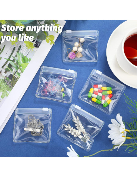 Conjunto de 24 Bolsas Reutilizables Nuanchu 7x7.6cm para Medicamentos