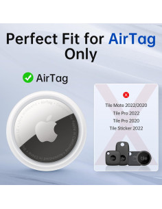 Funda Protectora Syncwire para AirTag 4 Pack TPU Negro/Azul 2