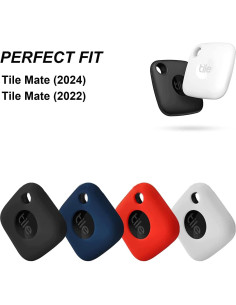 Funda de Silicona para Tile Mate Tracker 2024/2022 - 4PCS Negro 2