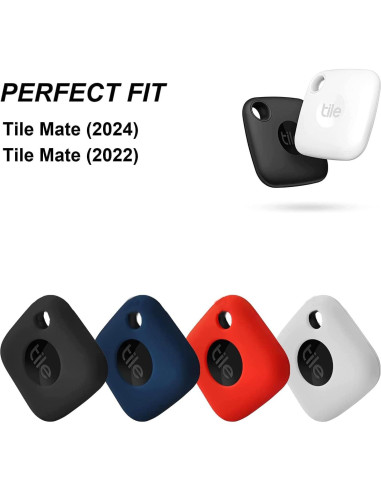 Funda de Silicona para Tile Mate Tracker 2024/2022 - 4PCS Negro