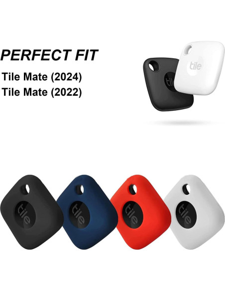 Funda de Silicona para Tile Mate Tracker 2024/2022 - 4PCS Negro