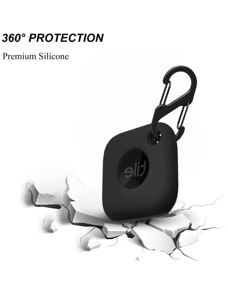 Funda de Silicona para Tile Mate Tracker 2024/2022 - 4PCS Negro