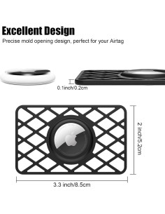 Soporte para AirTag Vnnink 2 Piezas Ultra Delgado Negro 2