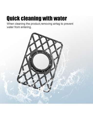 Soporte para AirTag Vnnink 2 Piezas Ultra Delgado Negro