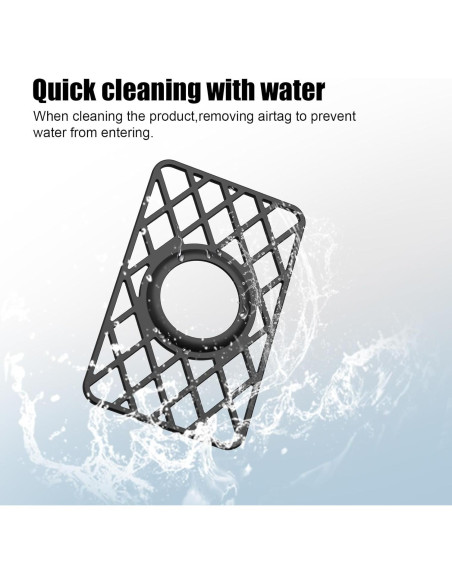 Soporte para AirTag Vnnink 2 Piezas Ultra Delgado Negro