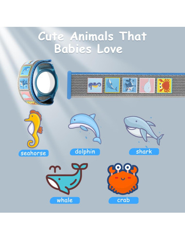 Funda Protectora para Apple AirTag SOBERNA Azul Ajustable