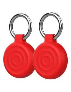 Funda Silicona OUNAIDE Air Tags Rojo 2 Piezas Antigolpes