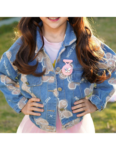 Paquete de 2 Sujetadores Impermeables XEEWEN Mariposa Rosa