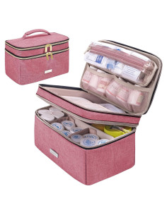 Bolsa de Almacenamiento de Medicamentos Lexeeco Roja 29x20.5 cm