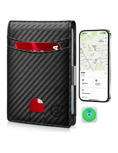 Billetera Bifold de Cuero con Rastreador Bluetooth Apple