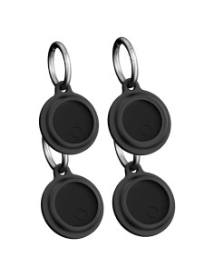 Funda protectora UYRUREL para etiquetas de rastreo - Negra, paquete de 4