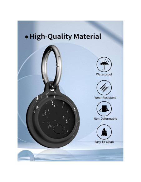 Funda protectora UYRUREL para etiquetas de rastreo - Negra, paquete de 4