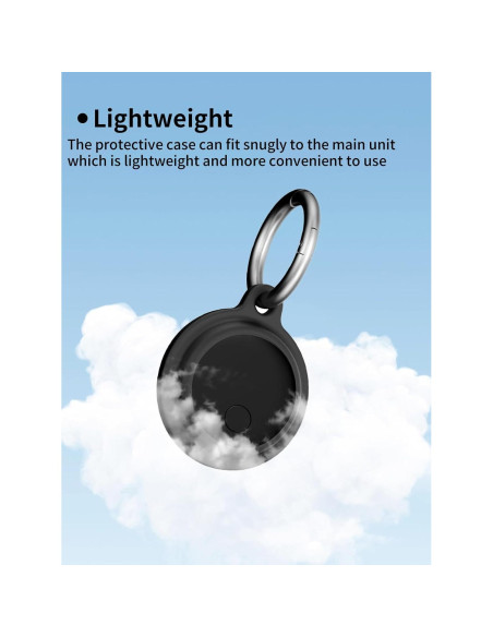 Funda protectora UYRUREL para etiquetas de rastreo - Negra, paquete de 4