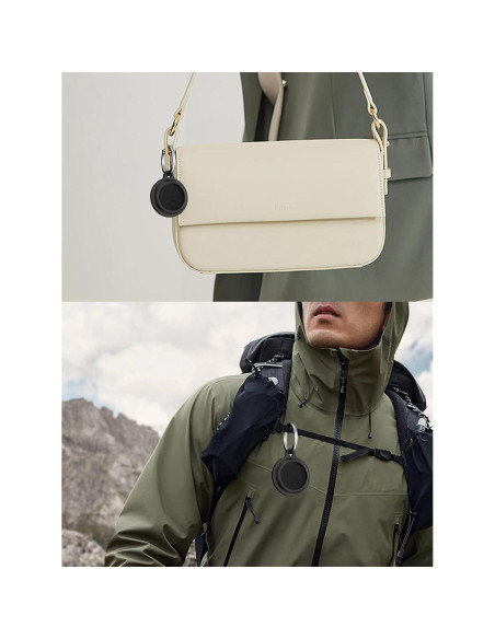 Funda protectora UYRUREL para etiquetas de rastreo - Negra, paquete de 4