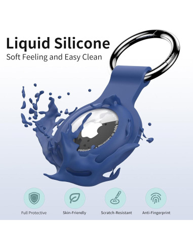 Paquete de 4 fundas de silicona para AirTag IP68