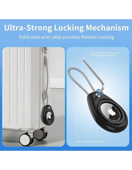 Paquete de 4 fundas de silicona para AirTag IP68