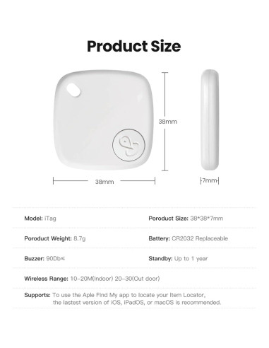 Localizador de Llaves Bluetooth Gaoducash 3Pack Blanco