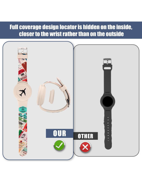 Pulsera Ajustable de Silicona Impermeable para Apple Airtag