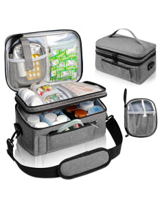 Estuche Organizador de Medicamentos Tesuko Doble Capa 28x18cm