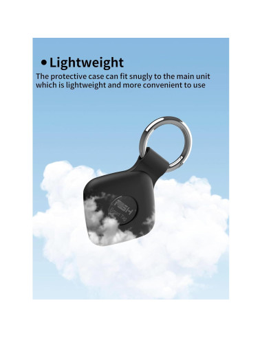 Funda de Silicona UYRUREL para Air Tags - Protección Antigolpes Negra (4 Unidades)