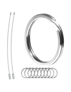 Anillos de Llave de Acero Inoxidable Biyrly 10 Piezas 21mm
