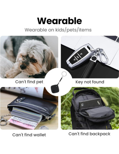 Rastreador Bluetooth SENCKIT S1 para Llaves y Objetos - Negro