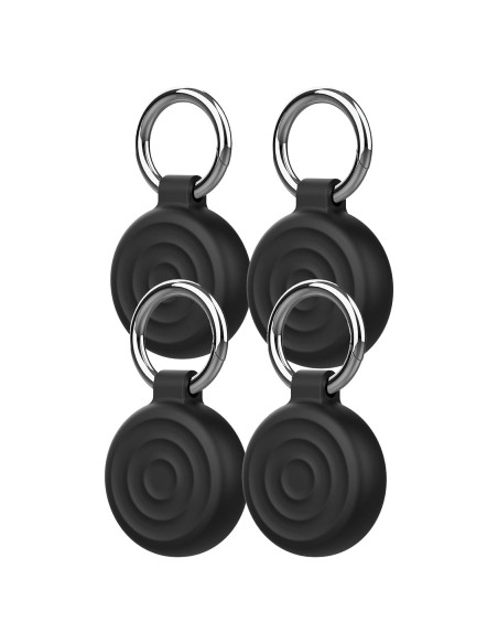 Funda Protectora de Silicona Votlik para Etiquetas Localizadoras - Negra (Paquete de 4)